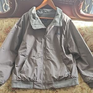 Land's End Mens Fleece-Lined Gray Lightweight Jacket